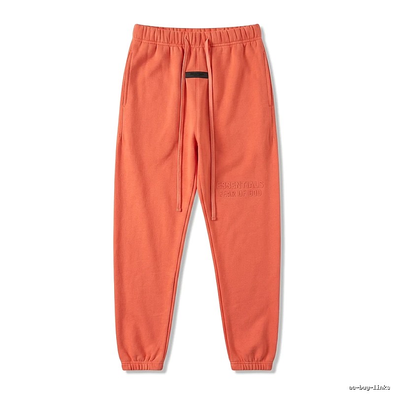 ESSENTIALS Basic Orange Sweatpants