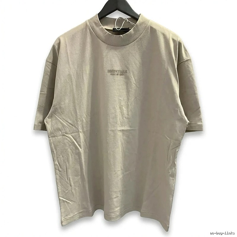ESSENTIALS minimalist style beige T-shirt