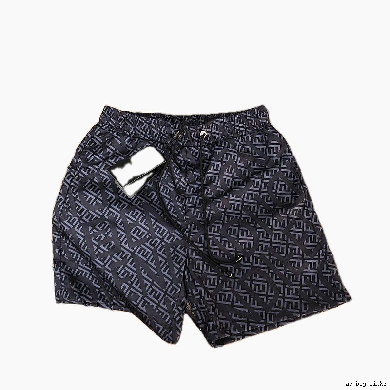 Fendi FF Monogram Trendy Cool Style Black Shorts