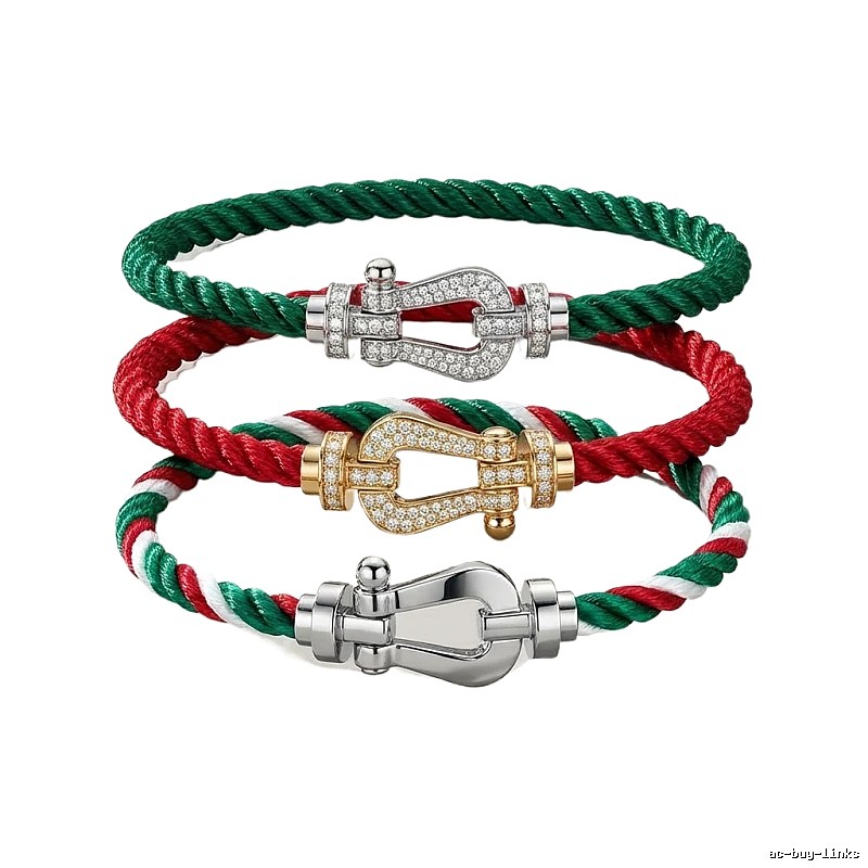 Fred Classic Red and Green Rope Bracelet