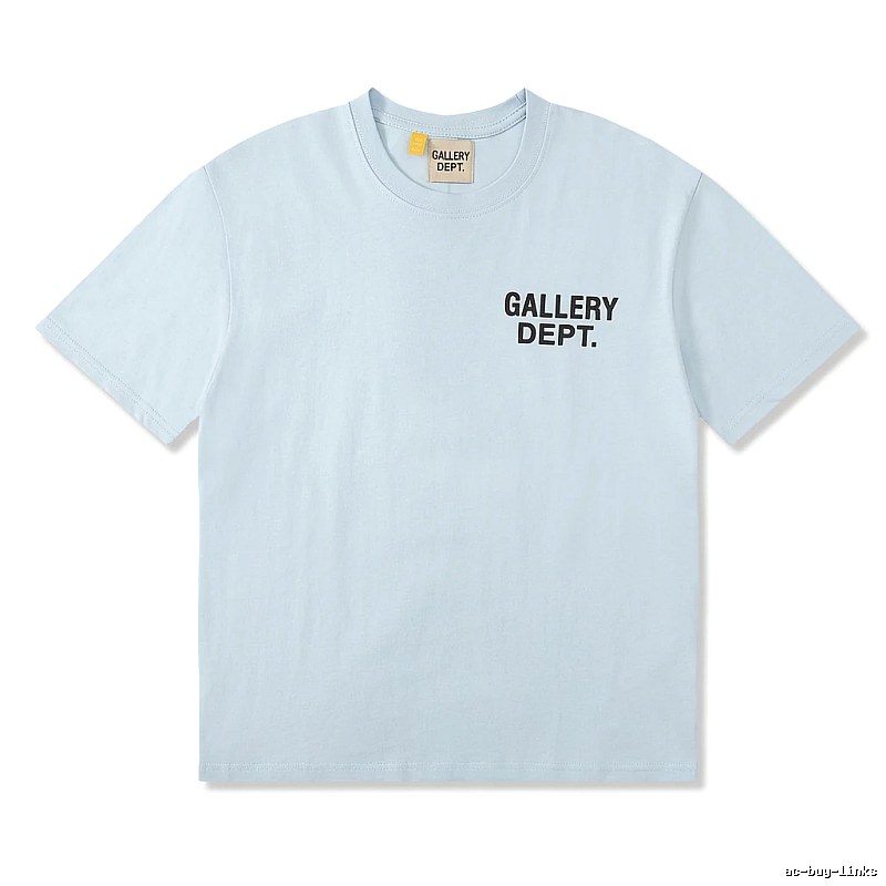 Gallery Dept Simple Style Light Blue T-shirt