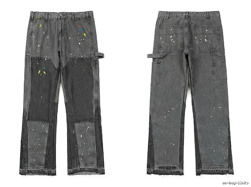Gallery Dept. Stitched Graffiti Style Grey Pants