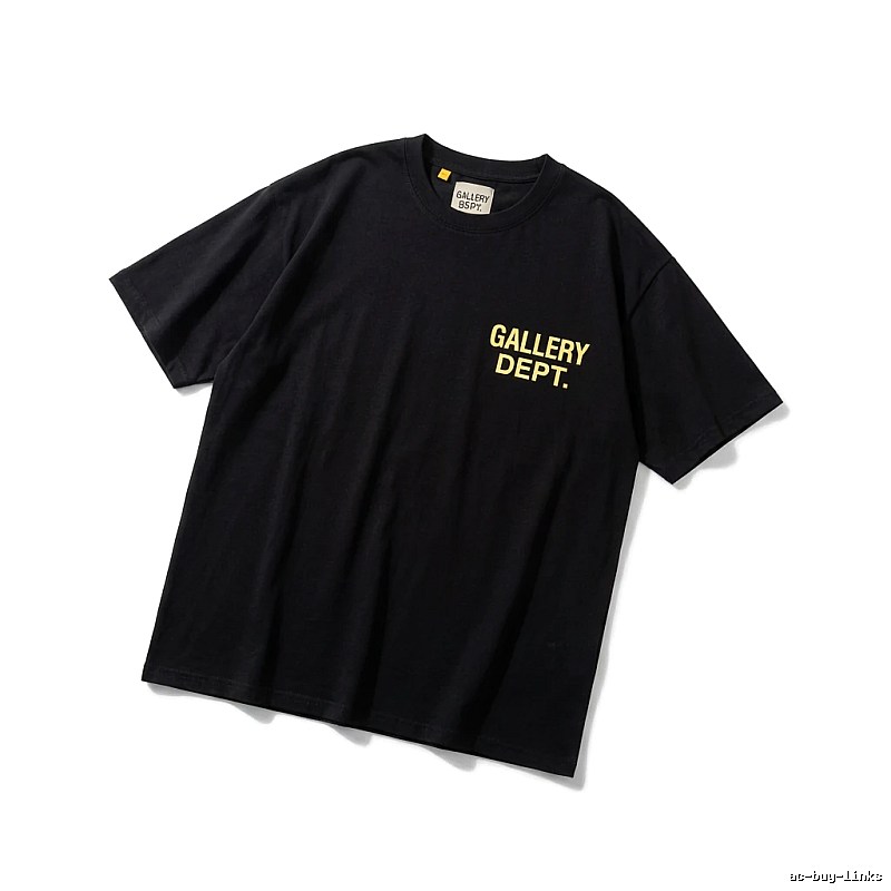 Gallery Dept Trendy and Cool Style Black T-shirt