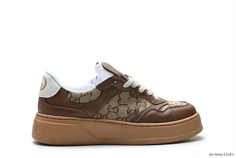 Gucci retro-style brown sports shoes
