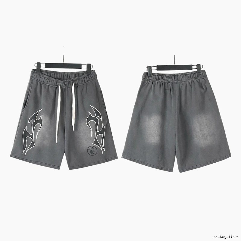 Hellstar Flame Wind Grey Shorts