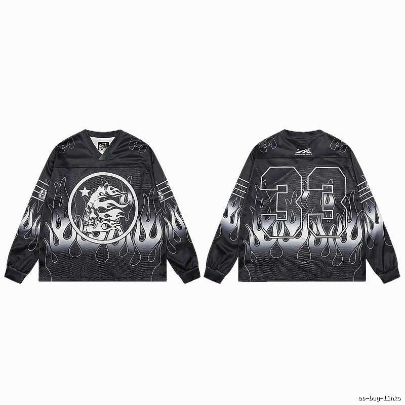 Hellstar Skull Flame High Street Black Jersey