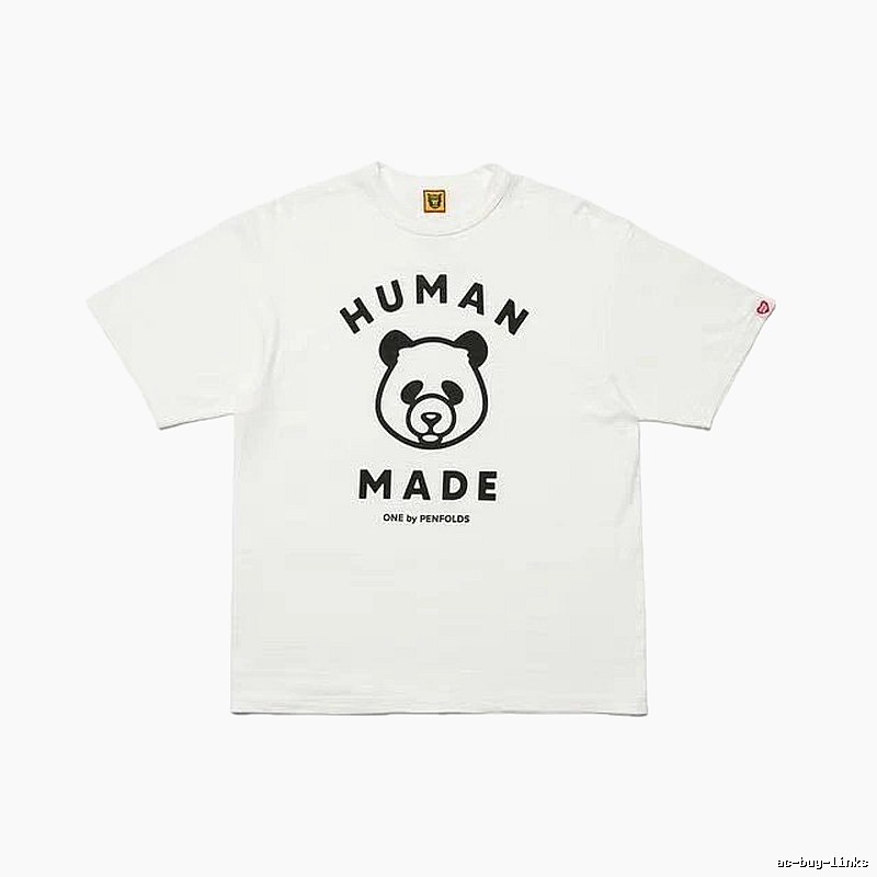 HUMAN MADE Panda Print Japanese Streetwear White Short Sleeve T-Shirt