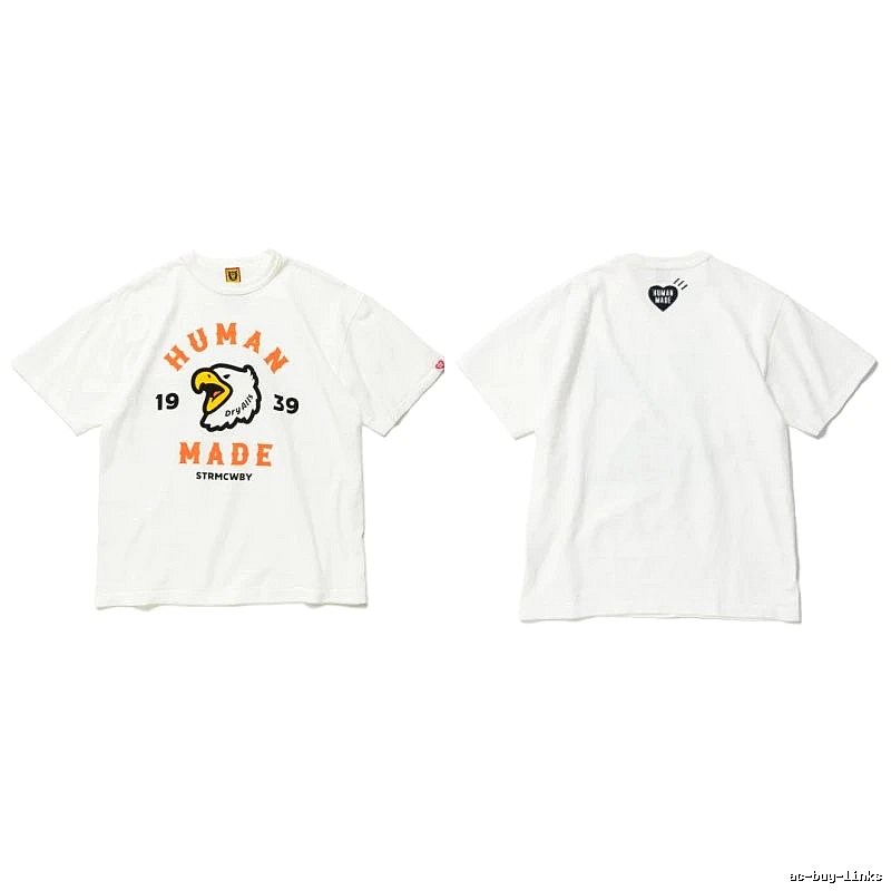 Human Made Urban Heart logo T-shirt Black Green Human with Casual Appeal