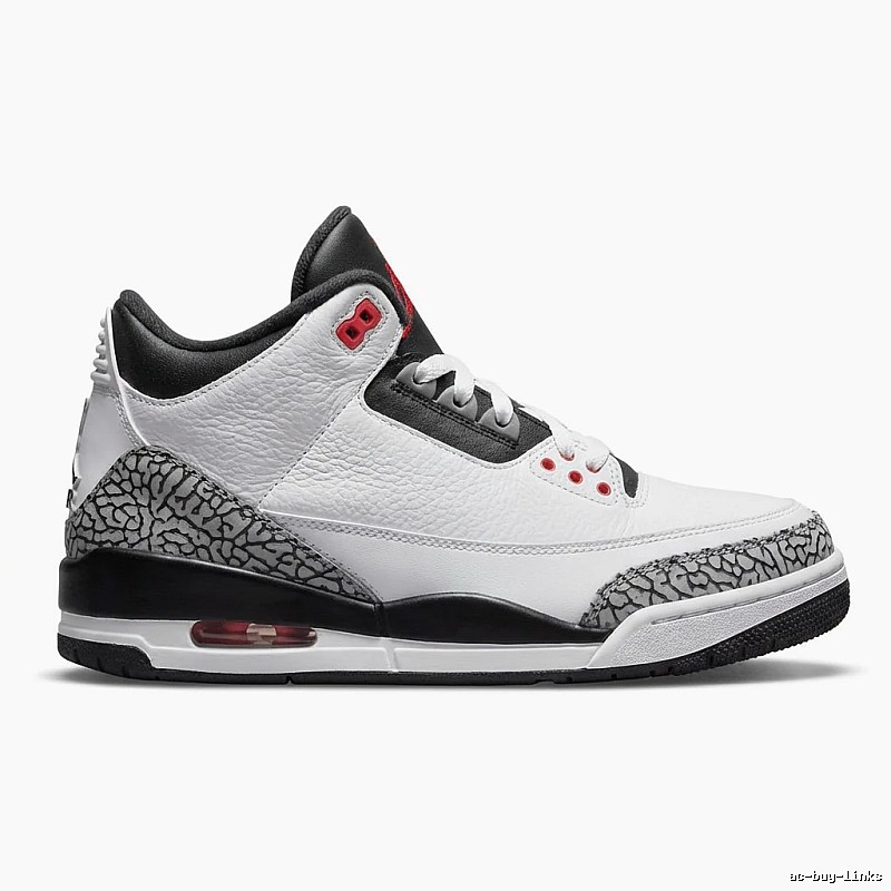 Jordan AJ3 black and white retro style sneakers