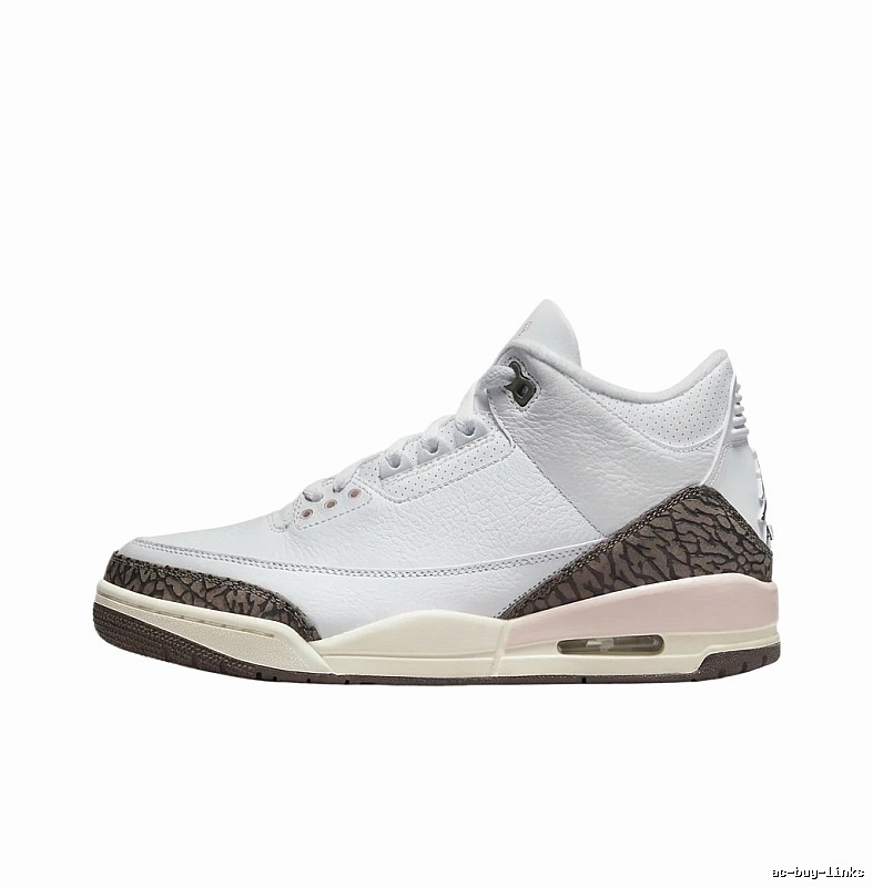 Jordan AJ3 Retro Style White and Brown Shoes