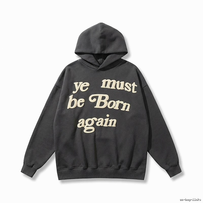 Kanye's retro-style black hoodie