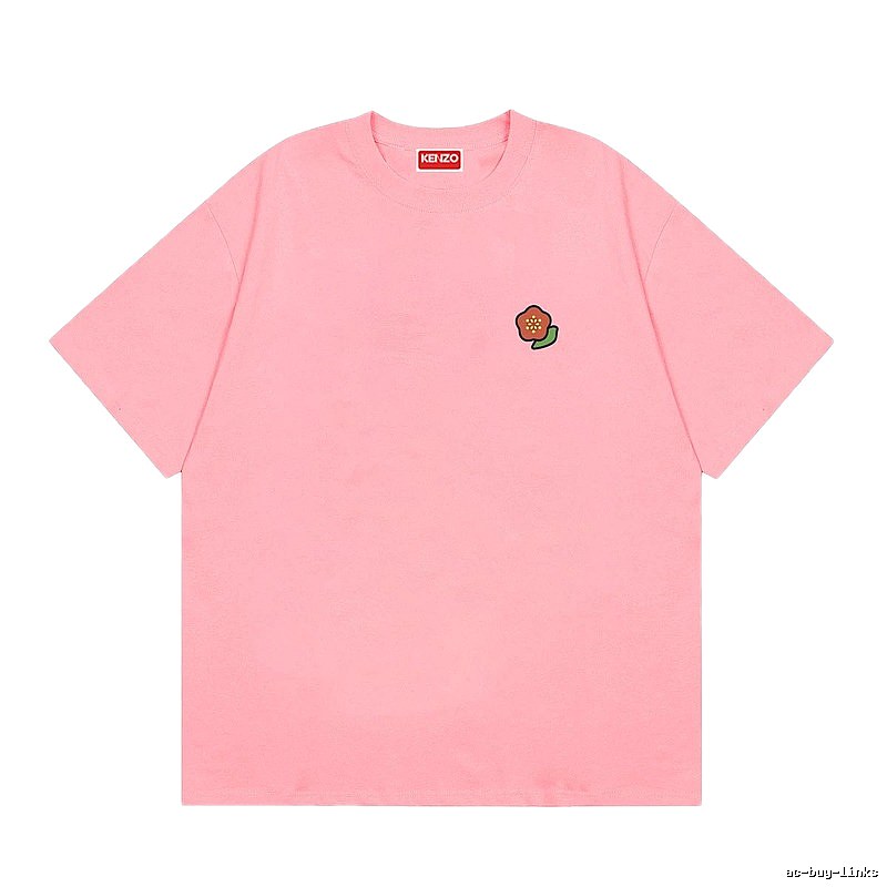 KENZO Begonia Collection Casual Style Pink T-Shirt