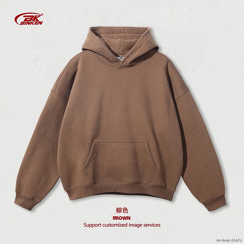 Logo Detail Pullover hoodie Navy Blank Kangaroo with Relaxed Feel