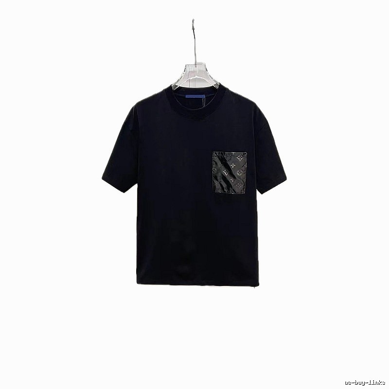 Louis Vuitton Monogram Casual Style Black T-Shirt