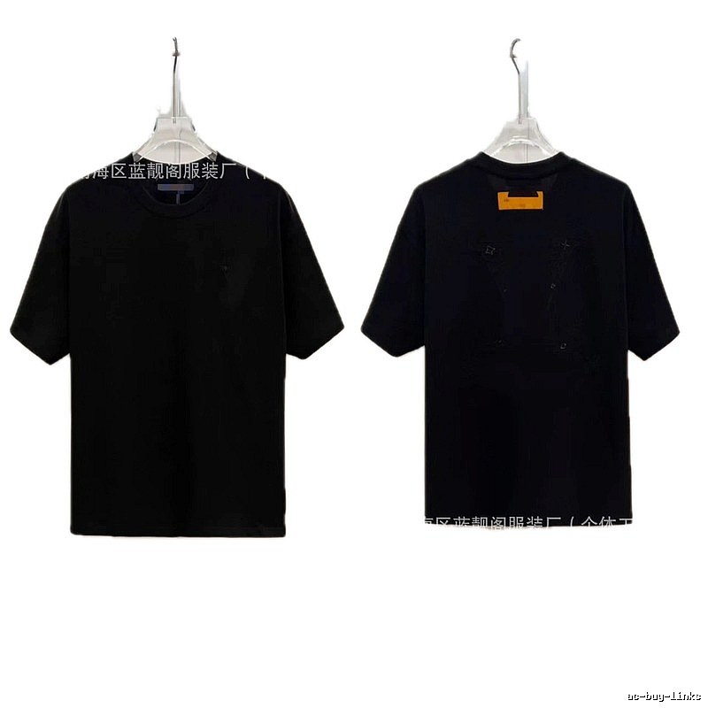 Louis Vuitton Monogram Trendy Cool Style Black Short-sleeve T-shirt
