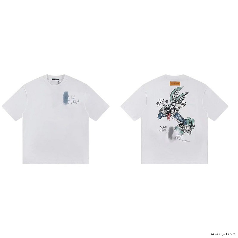 Louis Vuitton Trendy & Cool Cartoon Graffiti White T-Shirt