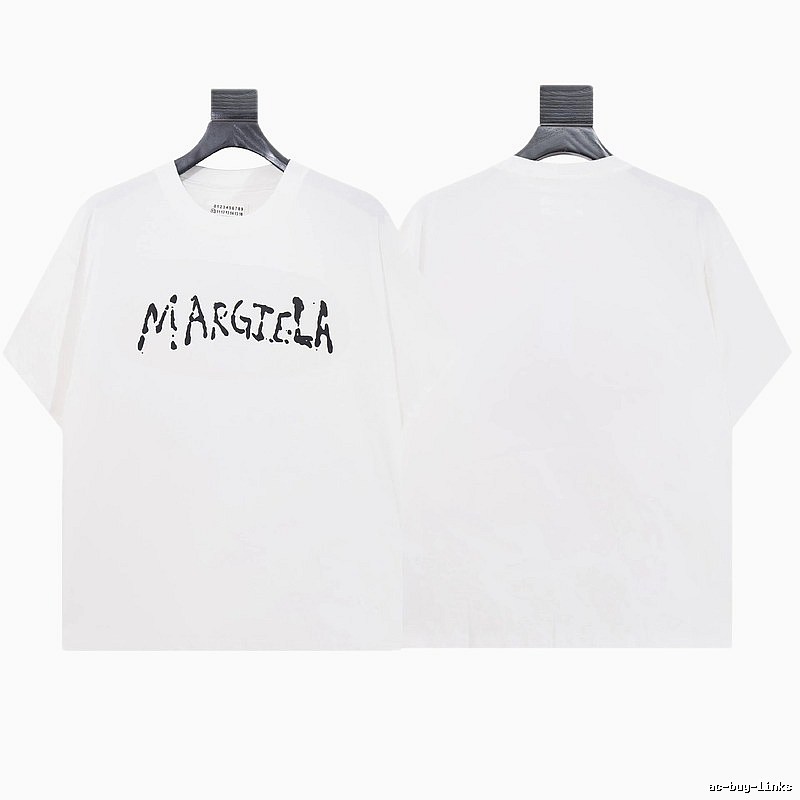 Maison Margiela Graffiti Street Style White T-shirt