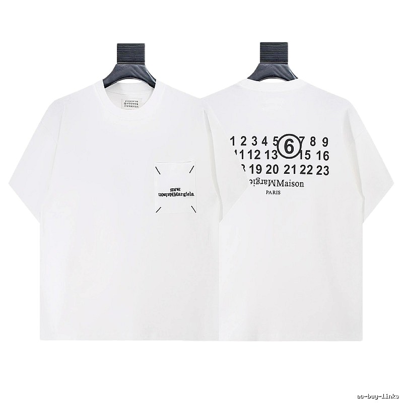 Maison Margiela MM6 Streetwear Brand White Short Sleeve T-shirt