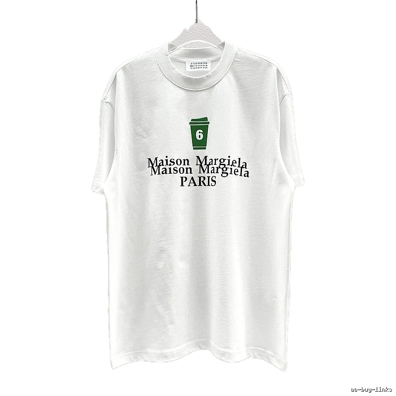 Maison Margiela No.6 Printed Casual White T-Shirt