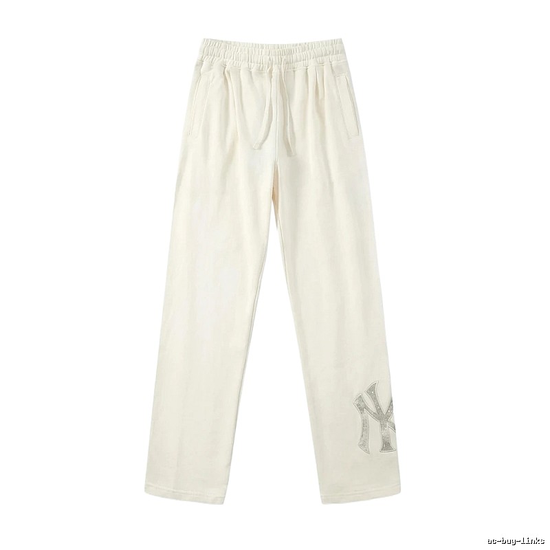 MLB casual style white long trousers