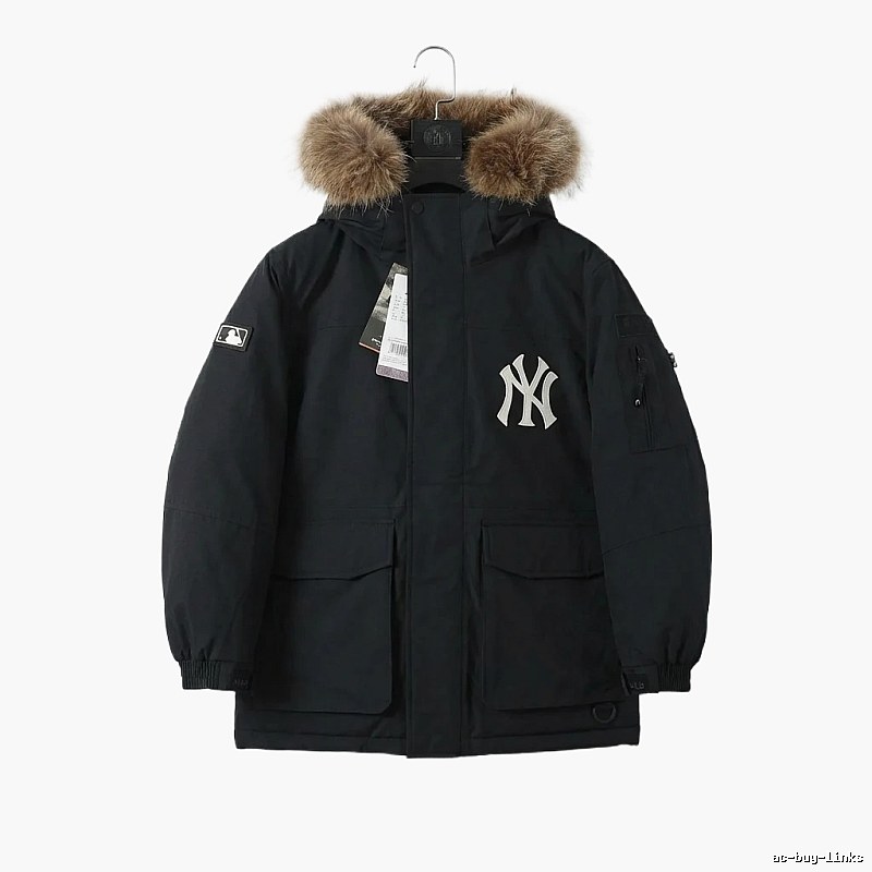 MLB workwear style black down jacket