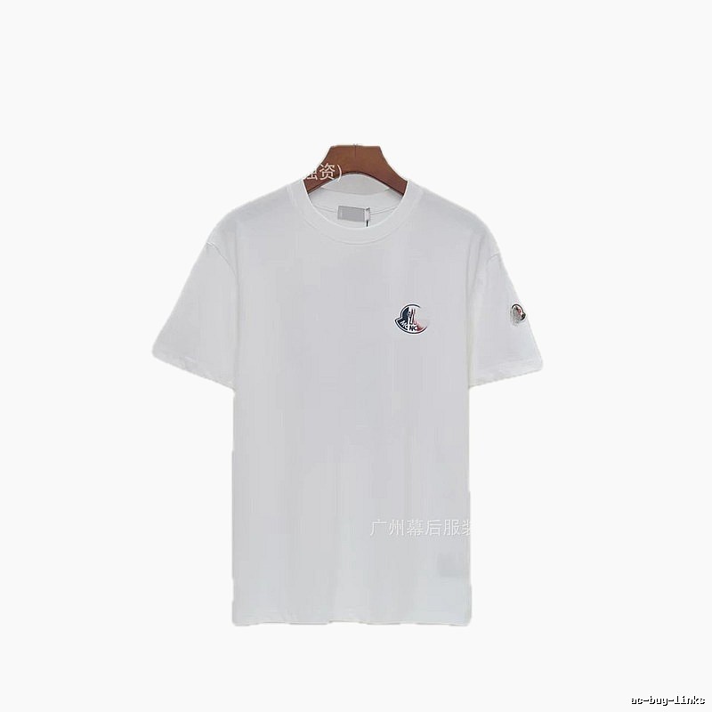 Moncler Logo Minimalist Style White Short-sleeved T-shirt