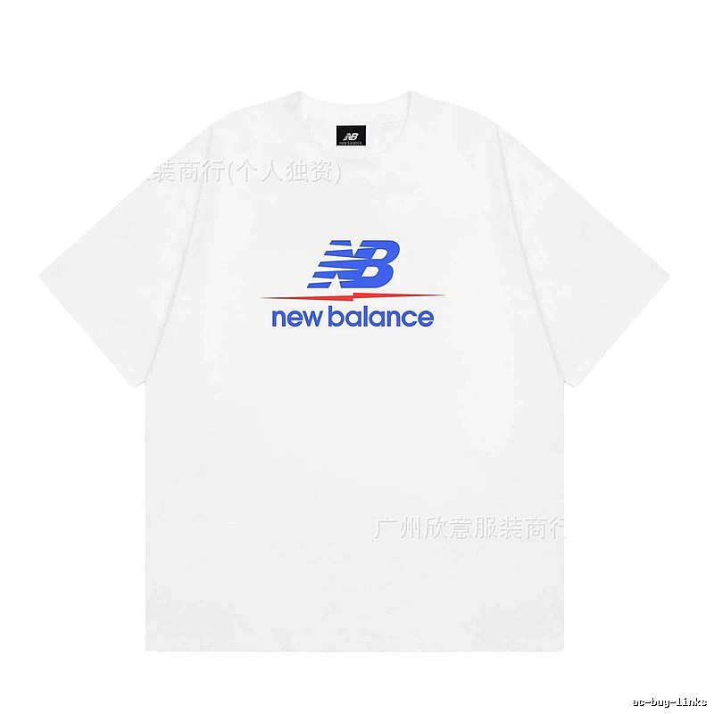 New Balance Printed Casual Style White T-shirt