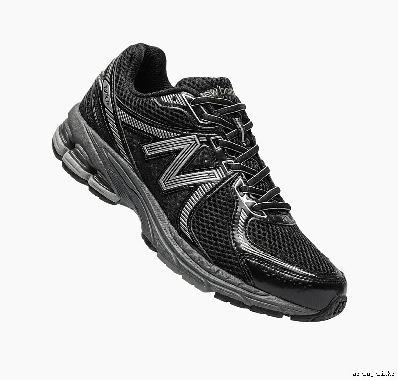 New Balance retro-style black and grey sports shoes