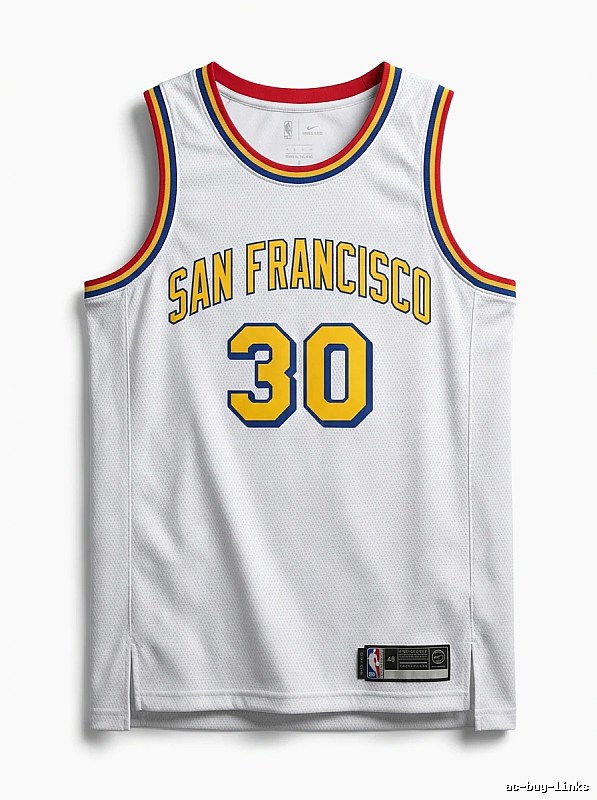 Nike Curry retro-style white jersey