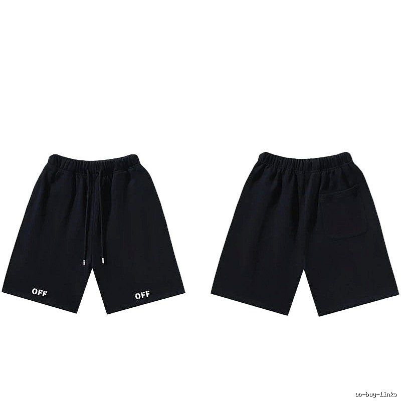 Off-White 017 Simple Style Black Shorts