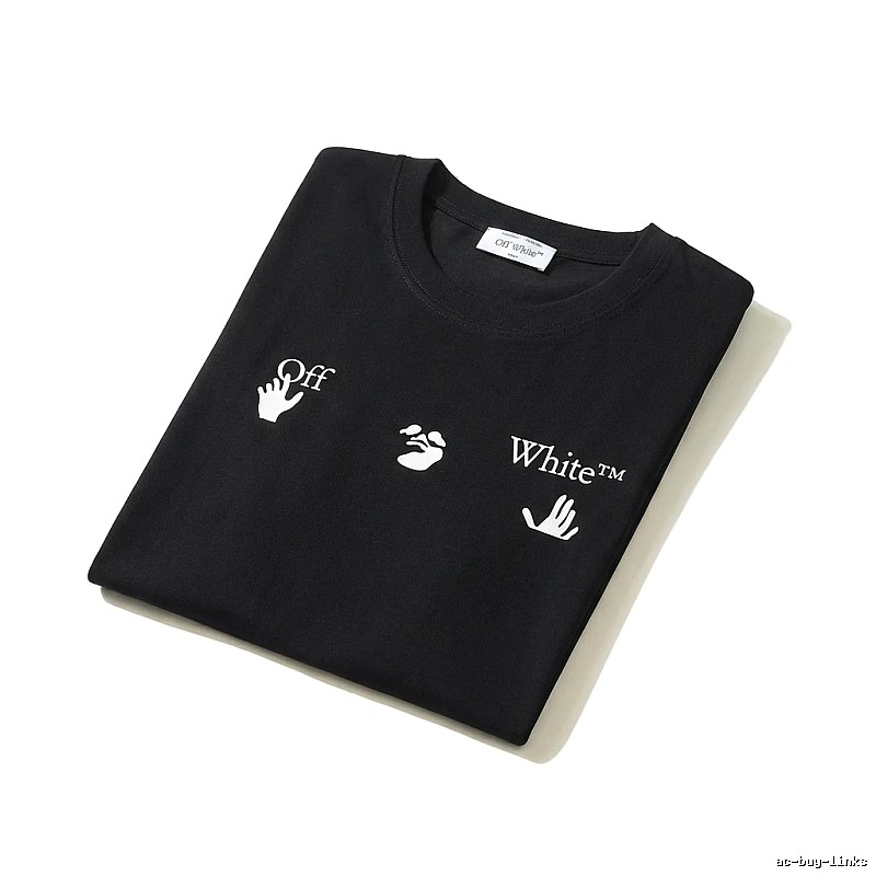 Off-White Gesture Style Black T-shirt