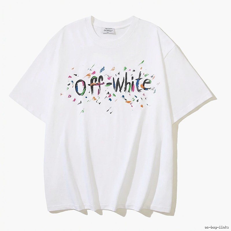 Off-White Graffiti Style White T-shirt