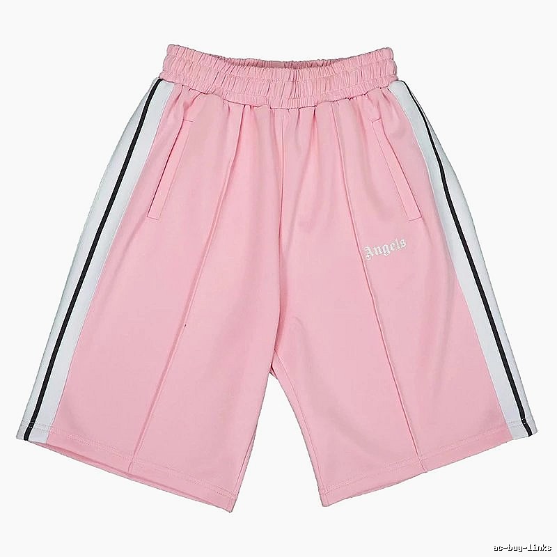 Palm Angels Monogram Track shorts Black Side Stripe for Layered Styling