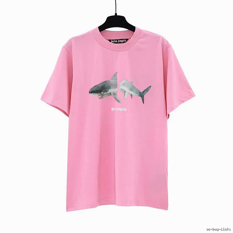 Palm Angels Premium Style Bear graphic T-shirt White Colorful Bear for Resort Outfits