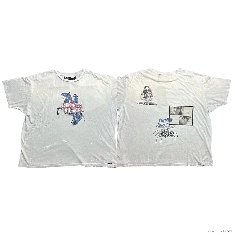 Paly Hollywood American Print Retro White T-shirt