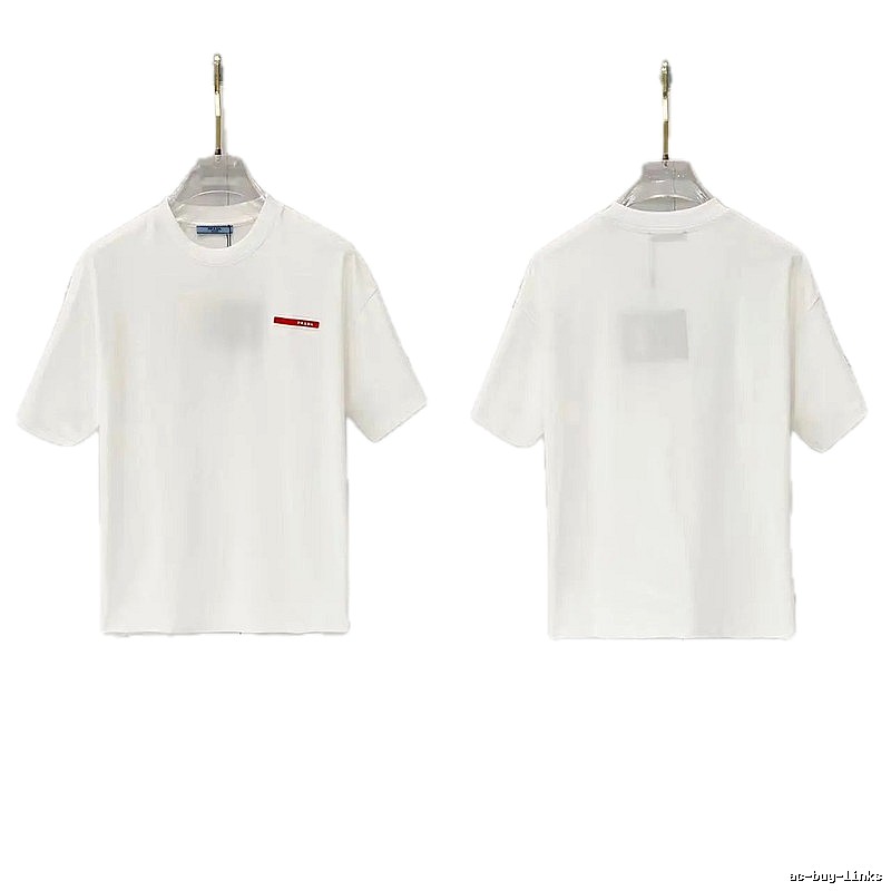 Prada Red Label Minimalist Style White Short-sleeved T-shirt