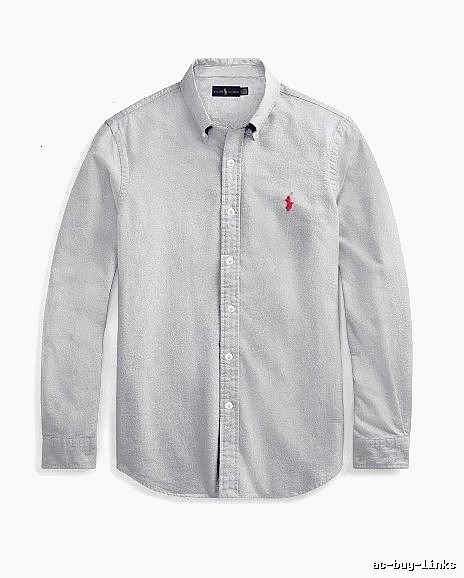 Ralph Lauren Gray Button-Down Shirt Streetwear Look