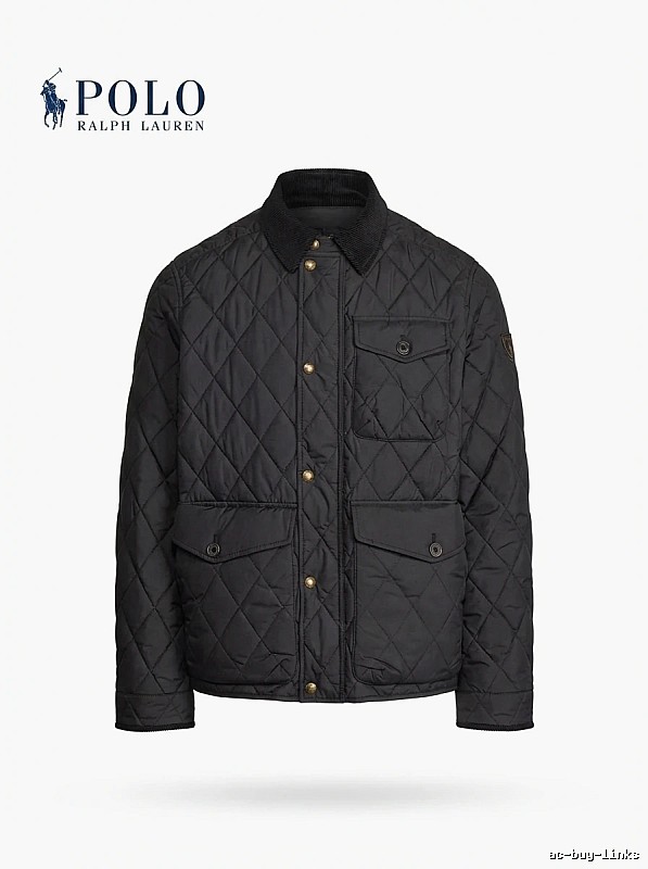 Ralph Lauren Polo Series Black Quilted Cotton Jacket