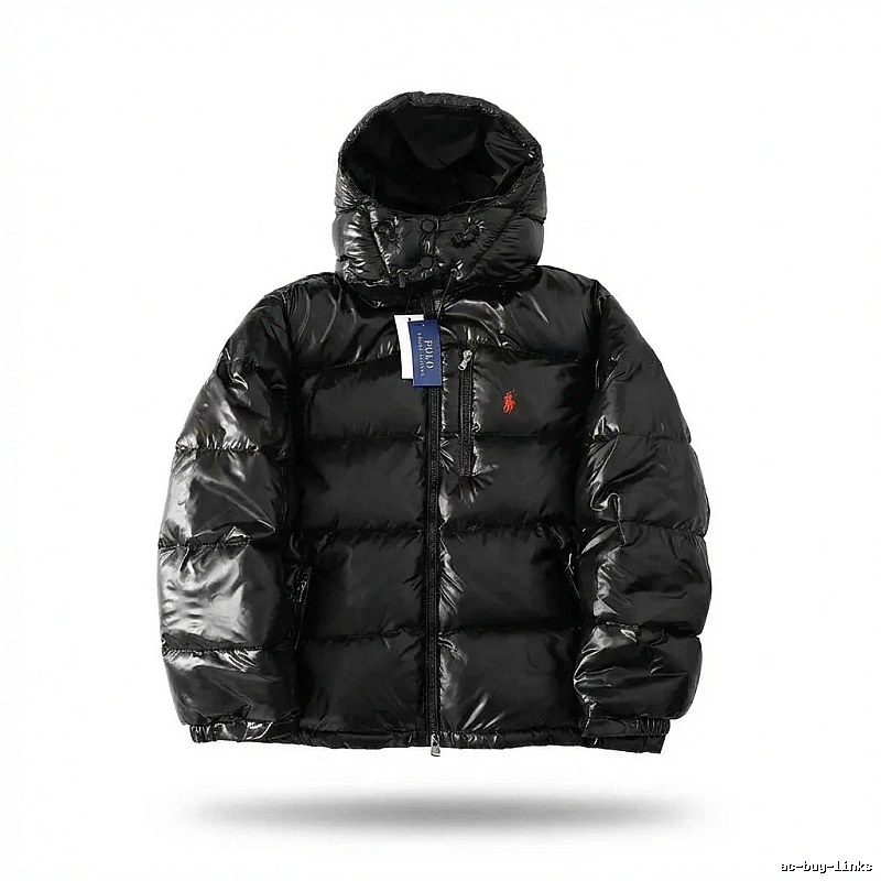 Ralph Lauren Polo shiny black down jacket