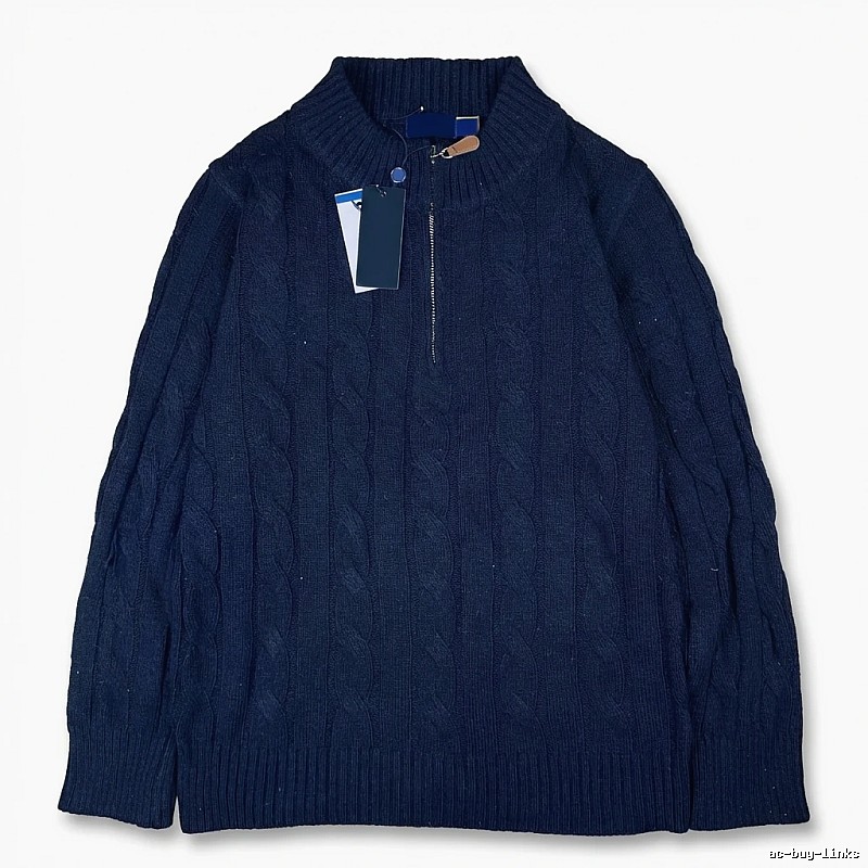 Ralph Lauren retro-style navy blue sweater