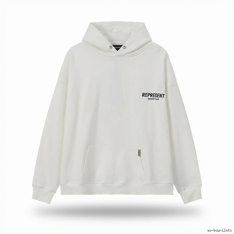 REPRESENT Simple Style White Hoodie