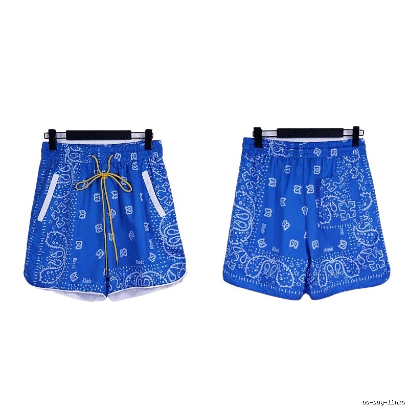 RHUDE Printed Casual Style Blue Shorts
