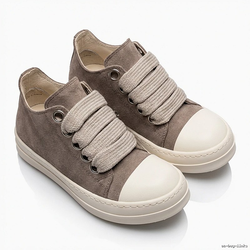 Rick Owens minimalist style grey sports shoes