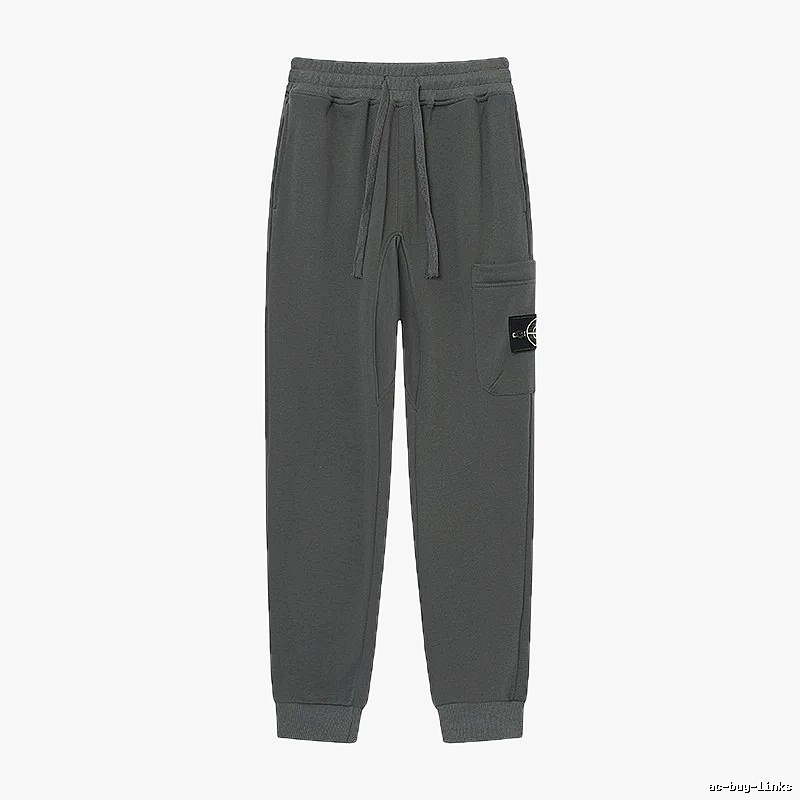 Stone Island Classic Street Style Dark Grey Jogger Sweatpants