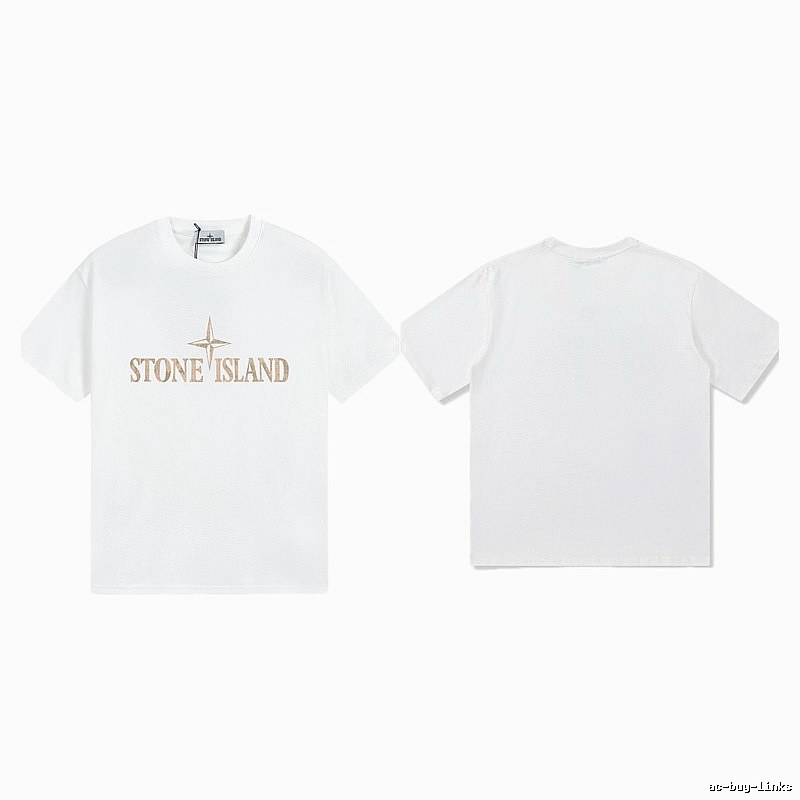 Stone Island Classic Street Style White Short Sleeve T-Shirt