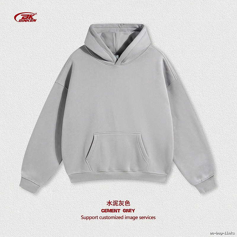 Streetwear Pullover hoodie Navy Blank Kangaroo with Practical Shape