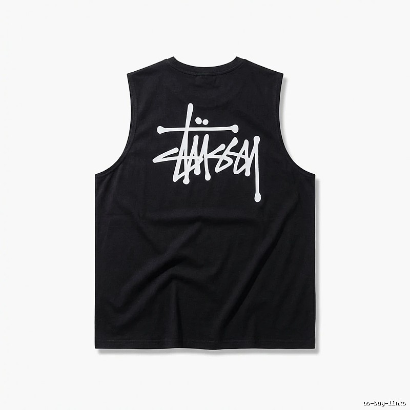 Stussy basic simple black vest