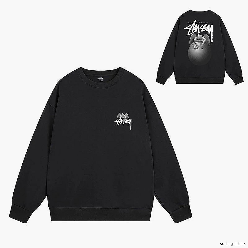 Stussy Black Style 538 Graphic SweatShirt Modern Fit