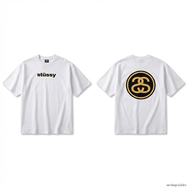 Stussy classic simple white T-shirt