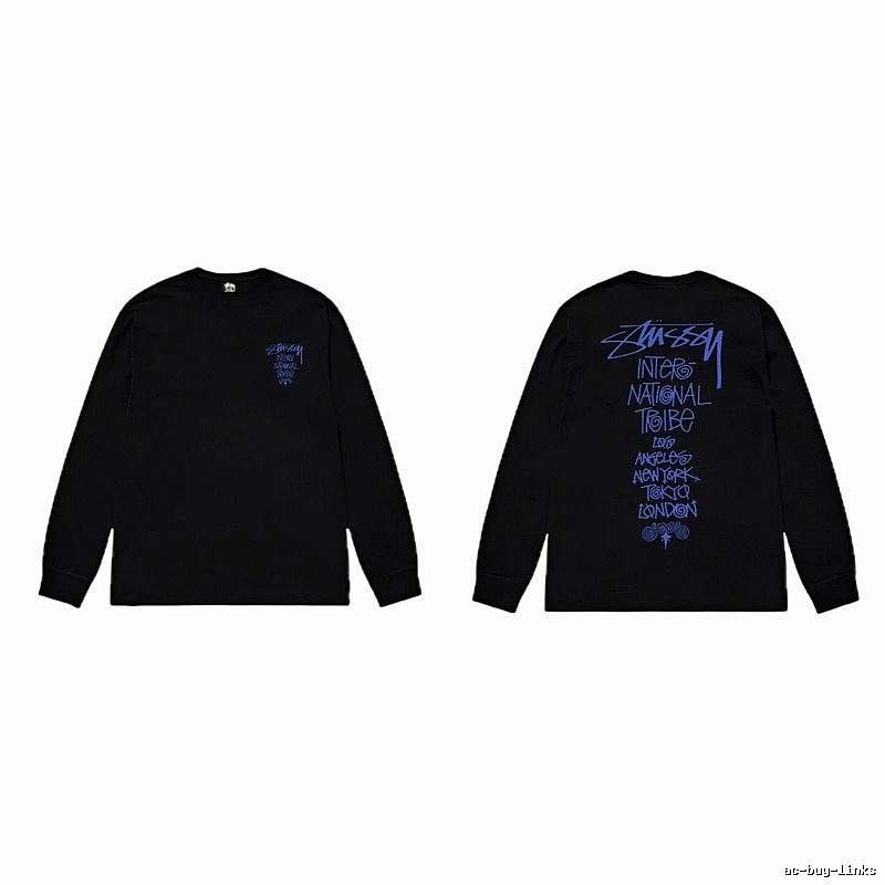 Stussy International Tribal Style Black Long-sleeve